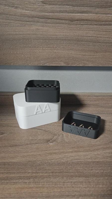 Battery Organizer Box with Lid – AA AAA Storage Case