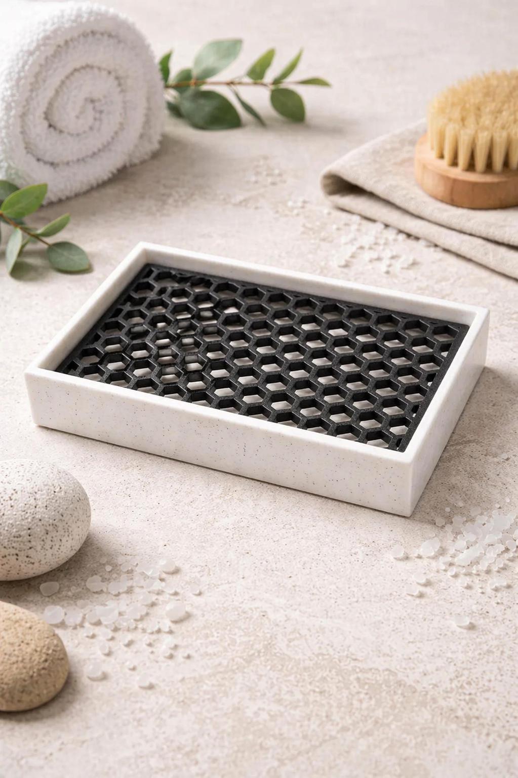 Modern 3D Printed Soap Dish | Minimalist Bathroom Accessory, Kitchen Soap Holder
