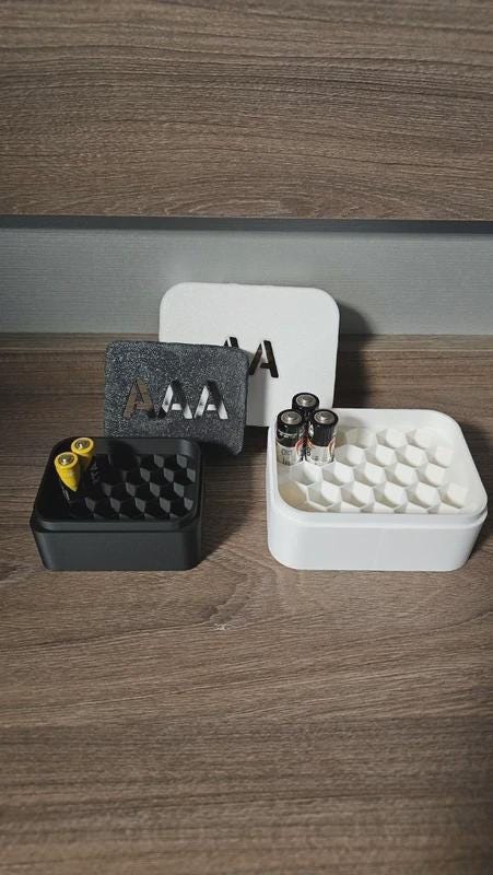 Battery Organizer Box with Lid – AA AAA Storage Case