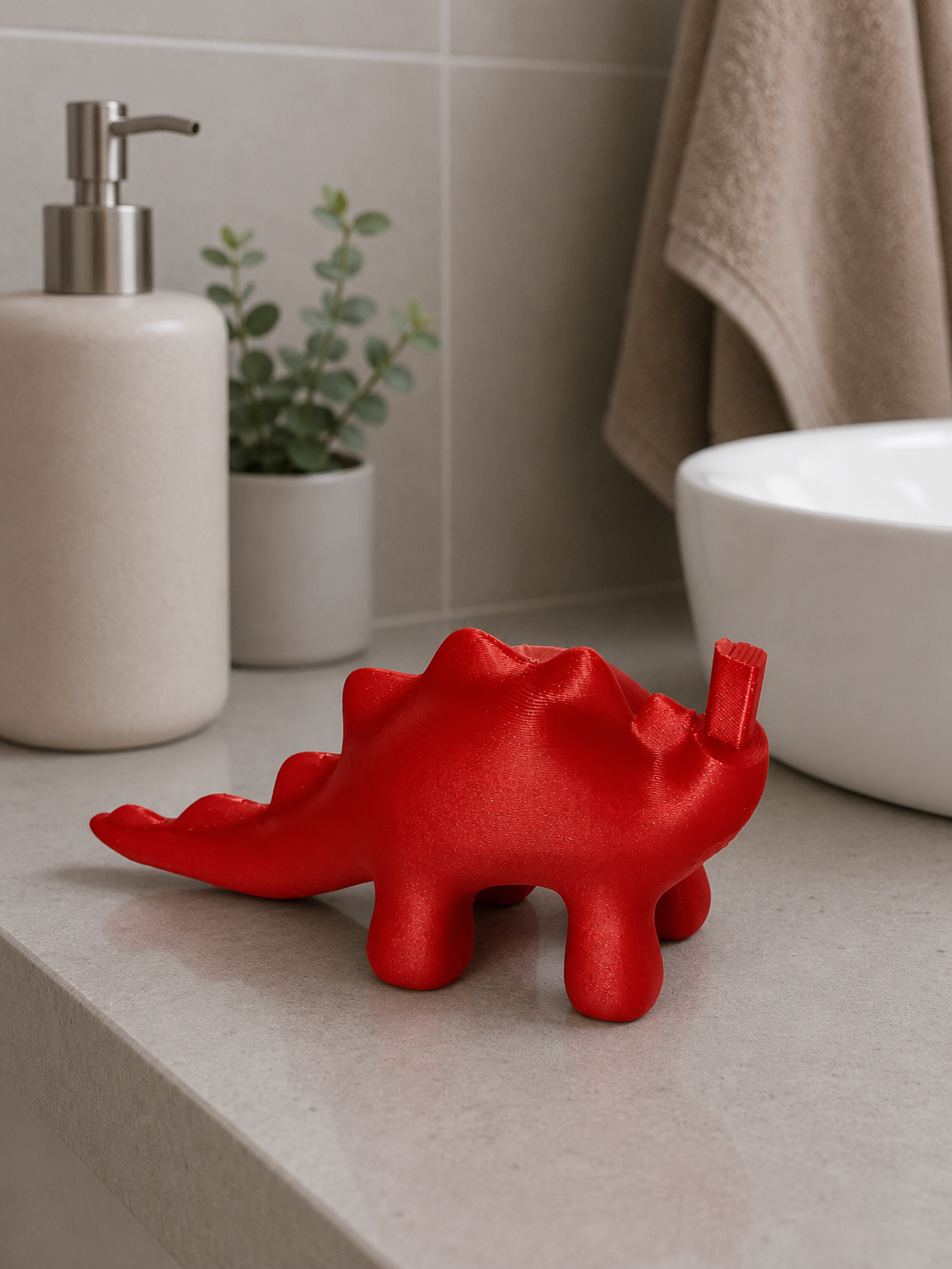 Oral-B and Philips Toothbrush Head Holder Dinosaur