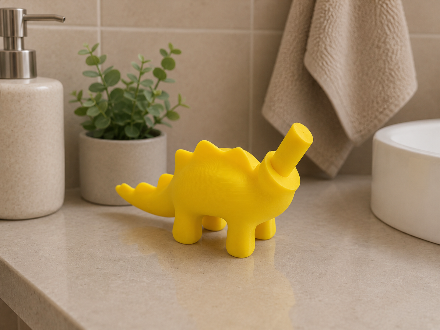Oral-B and Philips Toothbrush Head Holder Dinosaur